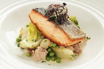plated fish main meal