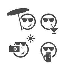 Beach Time - Emoticon Set