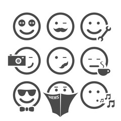 Emoticon Set with Different Gestures