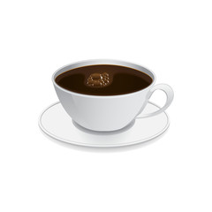 cup of coffee on a saucer that is