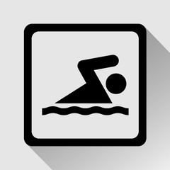 Swimming icon great for any use. Vector EPS10.