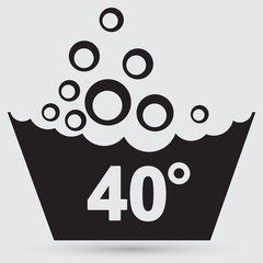 Set of washing symbols icon