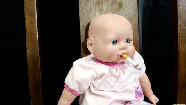 Smoking baby angle two