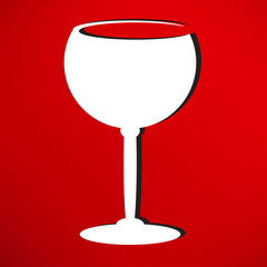 The wineglass icon. Goblet symbol