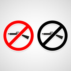 No Gun icons set great for any use. Vector EPS10.