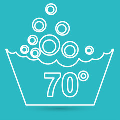 Set of washing symbols icon