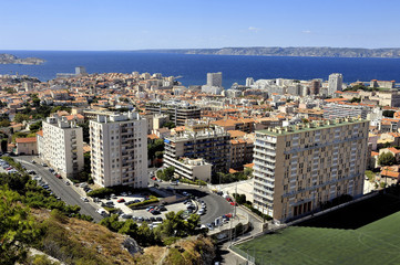 Aerial view of Marseille