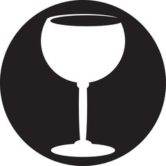 The wineglass icon. Goblet symbol