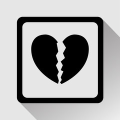 Broken Heart icon great for any use. Vector EPS10.