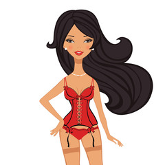 Sexy beautiful woman in lingerie