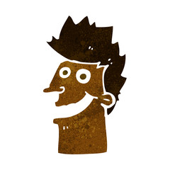 cartoon happy man face