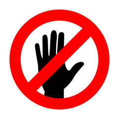 No touch icon great for any use. Vector EPS10.