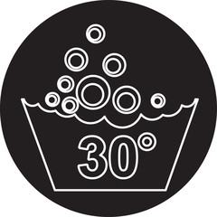 Set of washing symbols icon