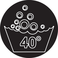 Set of washing symbols icon