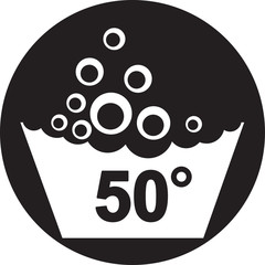 Set of washing symbols icon