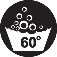 Set of washing symbols icon