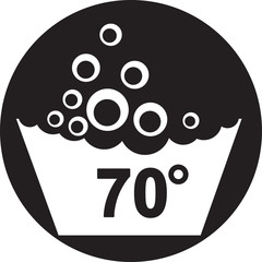 Set of washing symbols icon