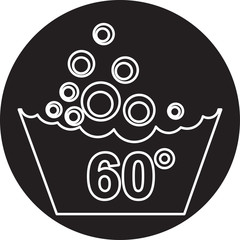 Set of washing symbols icon