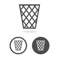 basket icons set great for any use. Vector EPS10.