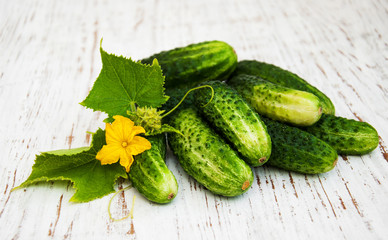 Fresh cucumbers