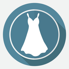 Woman dress sign icon. Elegant clothes symbol