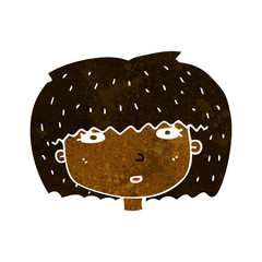 cartoon female face