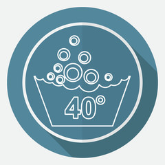 Naklejka premium Set of washing symbols icon