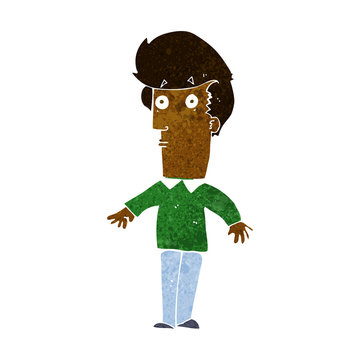 recommend clip art: cartoon startled man