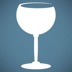 The wineglass icon. Goblet symbol