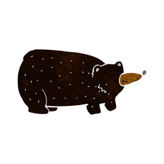 funny cartoon black bear