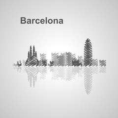 Barcelona skyline  for your design