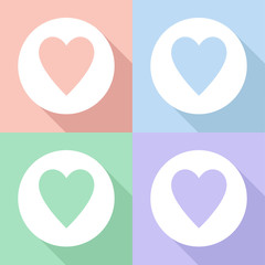 Heart icons set great for any use. Vector EPS10.