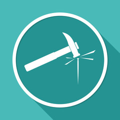 Hammer a nail icon