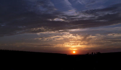 Golden September Sunset Sky