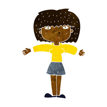 recommend clip art: cartoon woman shrugging shoulders