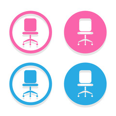 Chair icons set great for any use. Vector EPS10.