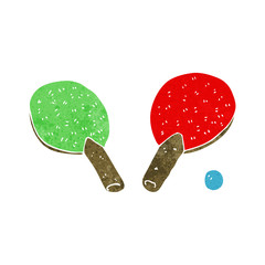 cartoon table tennis bats