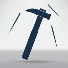 Hammer a nail icon