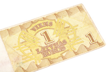 1 ruble bill of Latvia