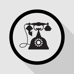 Telephone Vintage icons set great for any use. Vector EPS10.