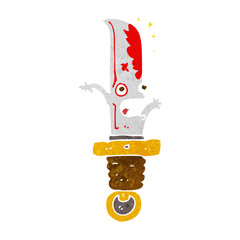 cartoon frightened knife