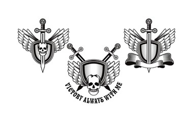 set of Vintage Skull