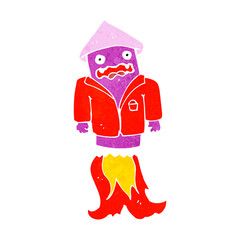 cartoon firework in business suit