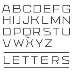 Modern slim font. Elegant square letters