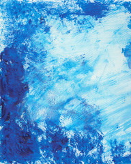 Abstract rough blue texture with acrlilyc paint