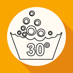 Set of washing symbols icon