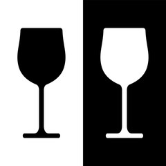 Wine glass icons set great for any use. Vector EPS10.