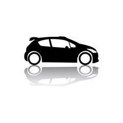 Sport black car icon.