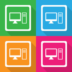 Computer icons set great for any use. Vector EPS10.