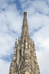 Fototapeta na wymiar Steeple of the St Stephen's Cathedral, Vienna
